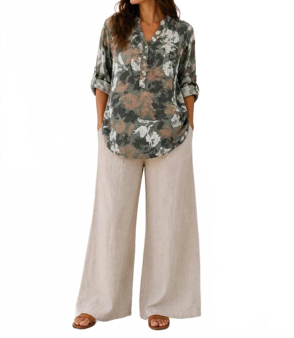 NEW URBAN MANGOZ weekend wander cotton top in olive